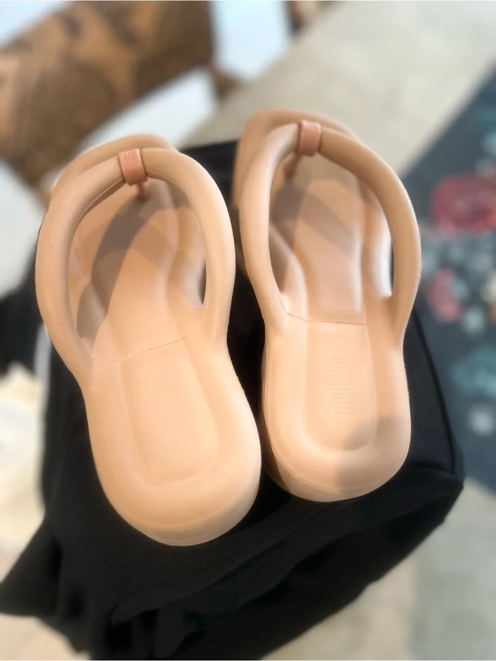 Melissa Nude Platform Flip-Flop Sandals - Blush